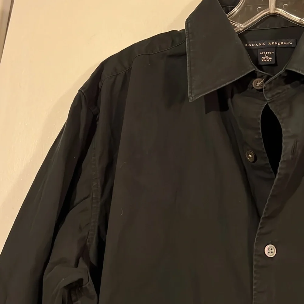 Banana Republic black stretch mens shirt